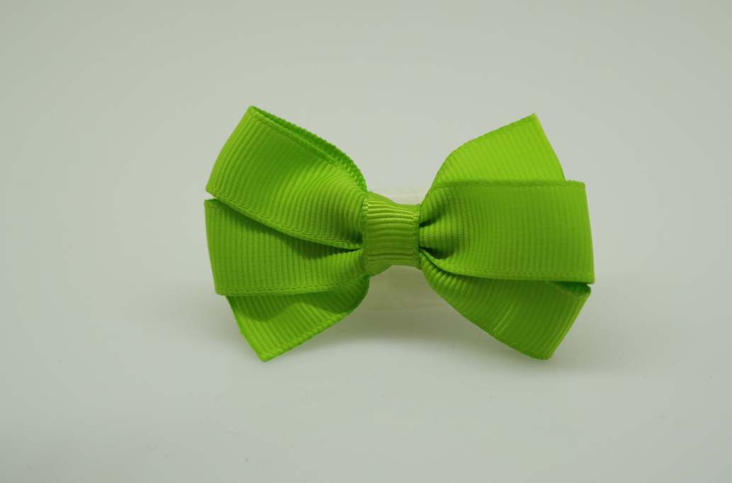Small pinwheel hair Bow with colors  Apple Green